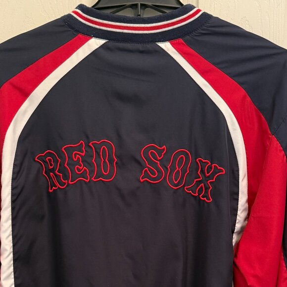 Vintage Boston Red Sox MLB Genuine Merchandise Navy Red Pullover Jacket Size X - Picture 7 of 8